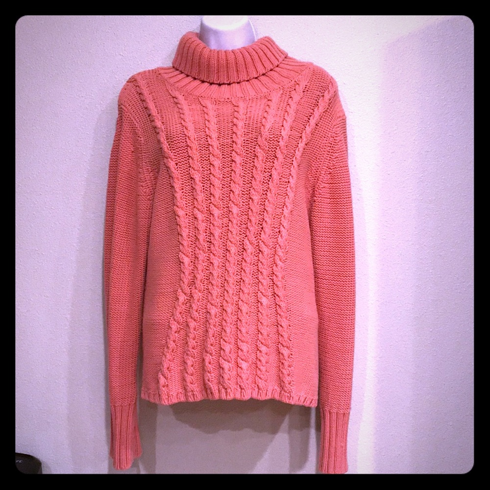 Pink Cowl Neck Sweater